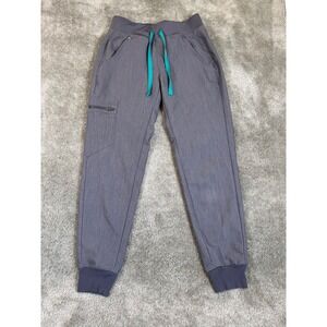 FIGS Zamora Jogger Scrub Pants Graphite Gray XXS Petite W18SW2005P Womens